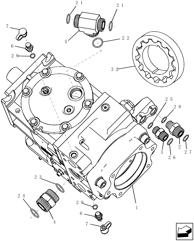 Схема запчастей Case IH AFX8010 - (C.20.F.20) - PUMP, PROPULSION C - Power Train