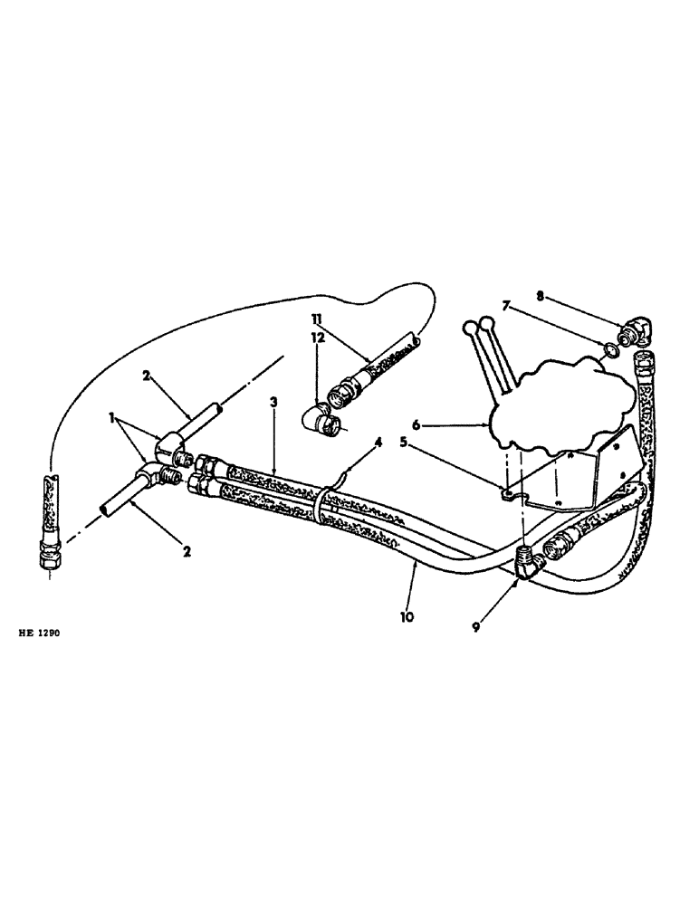 Схема запчастей Case IH 1850 - (C-34) - TRACTOR TO LOADER VALVE HYDRAULIC SYSTEM 