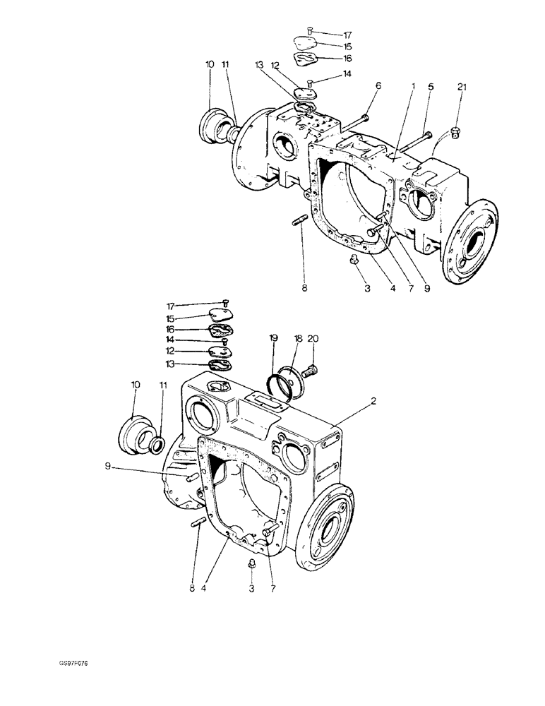 Схема запчастей Case IH 885 - (9-12) - REAR AXLE HOUSING AND COVERS (09) - CHASSIS/ATTACHMENTS