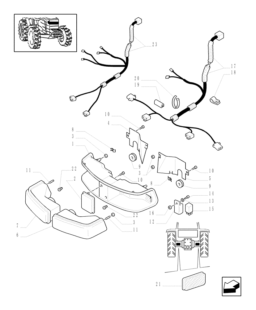 Схема запчастей Case IH MXM175 - (1.75.6) - HEADLAMP - REFLECTOR (06) - ELECTRICAL SYSTEMS