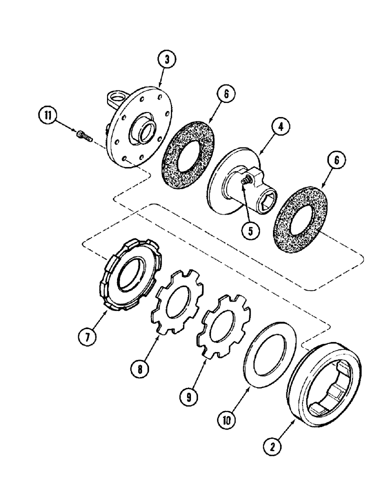 Схема запчастей Case IH 1020 - (9C-28) - CLUTCH - DRIVE SHAFT (09) - CHASSIS/ATTACHMENTS