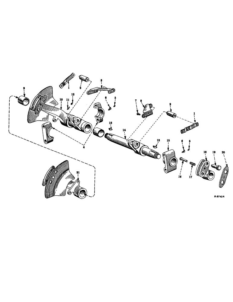 Схема запчастей Case IH SUPER A - (234) - HYDRAULIC SYSTEM, TOUCH-CONTROL, ROCKSHAFT, ROCKSHAFT ARMS, BEARINGS, OPERATING LINK AND BRACE (07) - HYDRAULIC SYSTEM