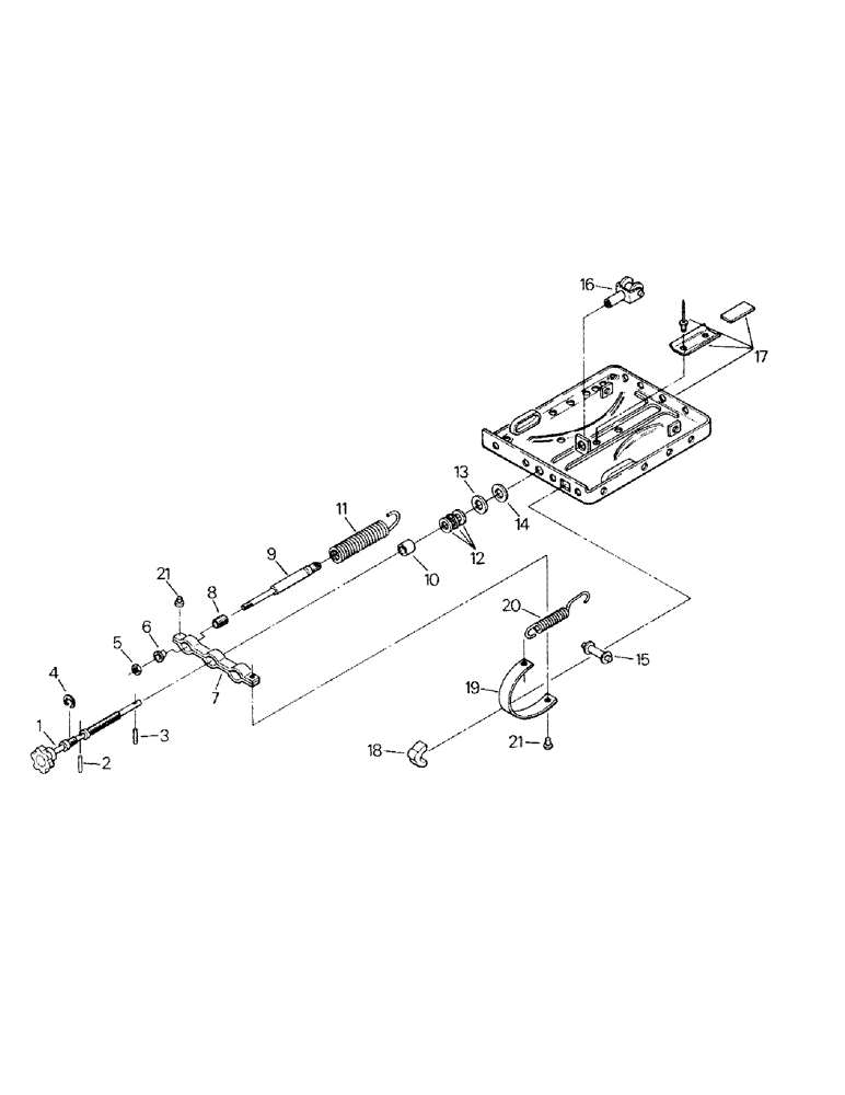 Схема запчастей Case IH KM-280 - (01-11) - SEAT ASSEMBLY, LOWER SUSPENSION (10) - CAB