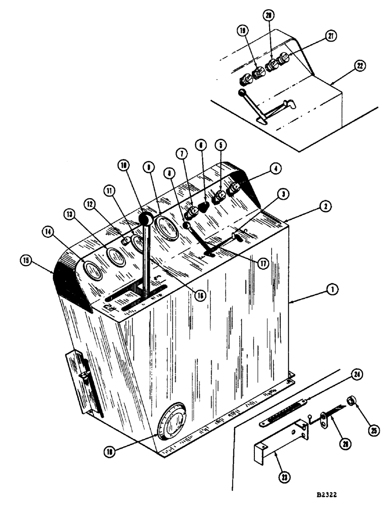 Схема запчастей Case IH 1060 - (224) - INSTRUMENT PANEL, GASOLINE AND L.P. (55) - ELECTRICAL SYSTEMS