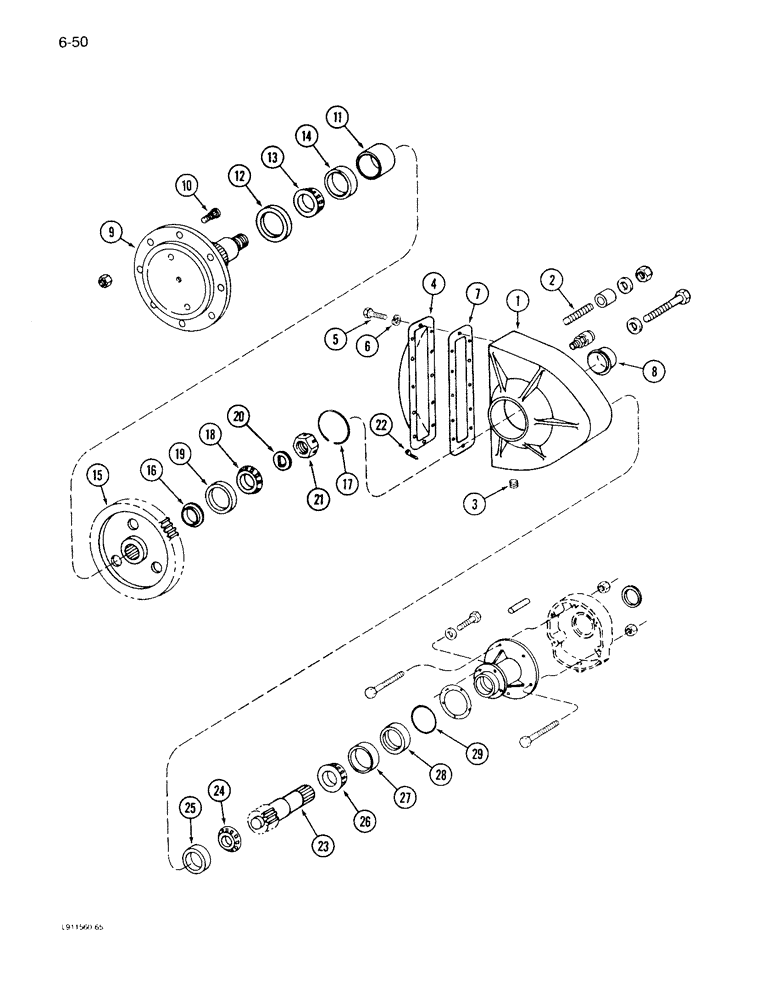 Схема запчастей Case IH 1640 - (6-50) - FINAL DRIVE (03) - POWER TRAIN