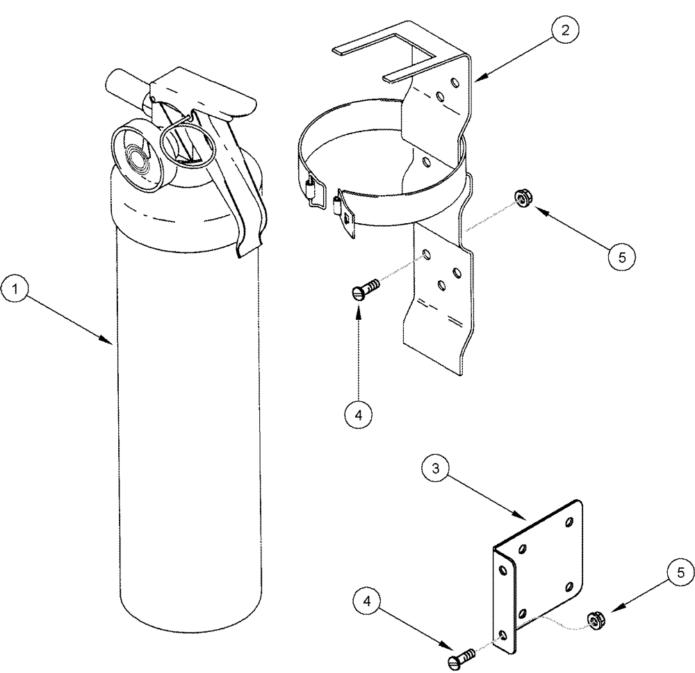 Схема запчастей Case IH CPX610 - (09E-23) - FIRE EXTINGUISHER - BSN JJC0250200 (10) - CAB & AIR CONDITIONING