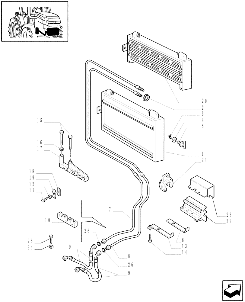 Схема запчастей Case IH MXM155 - (1.29.7[02C]) - GEARBOX LUBRICATION PIPING - D4920 (03) - TRANSMISSION