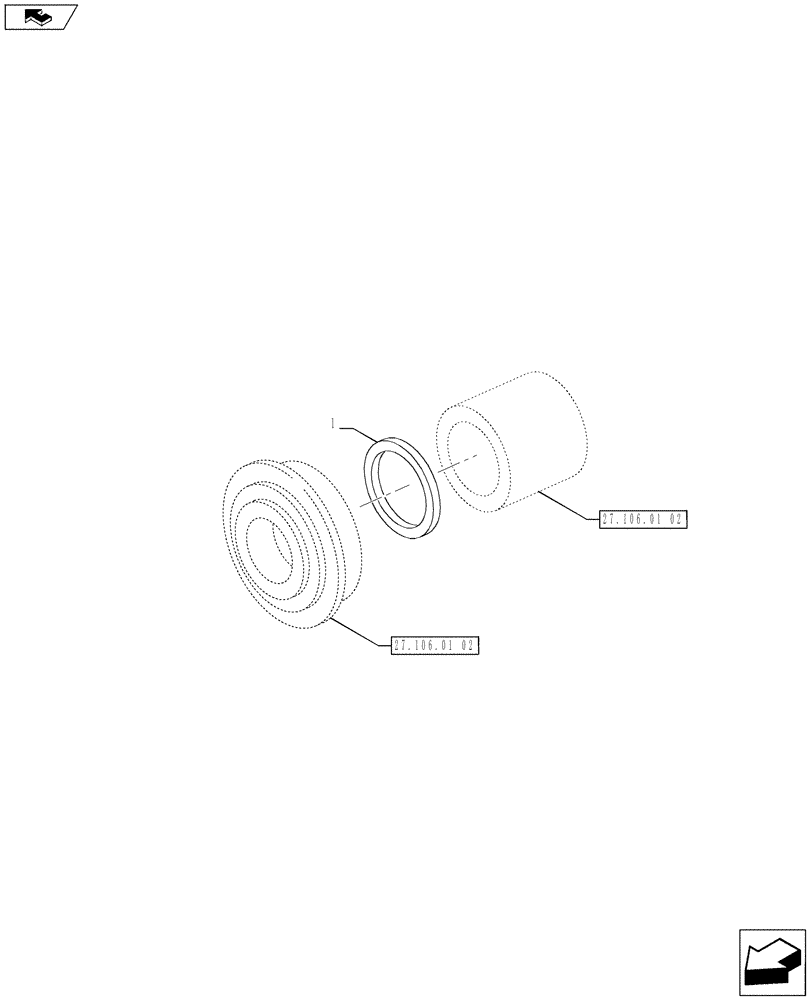 Схема запчастей Case IH PUMA 215 - (27.106.01[05]) - CENTRAL REDUCTION GEARS - SHIMS (27) - REAR AXLE SYSTEM