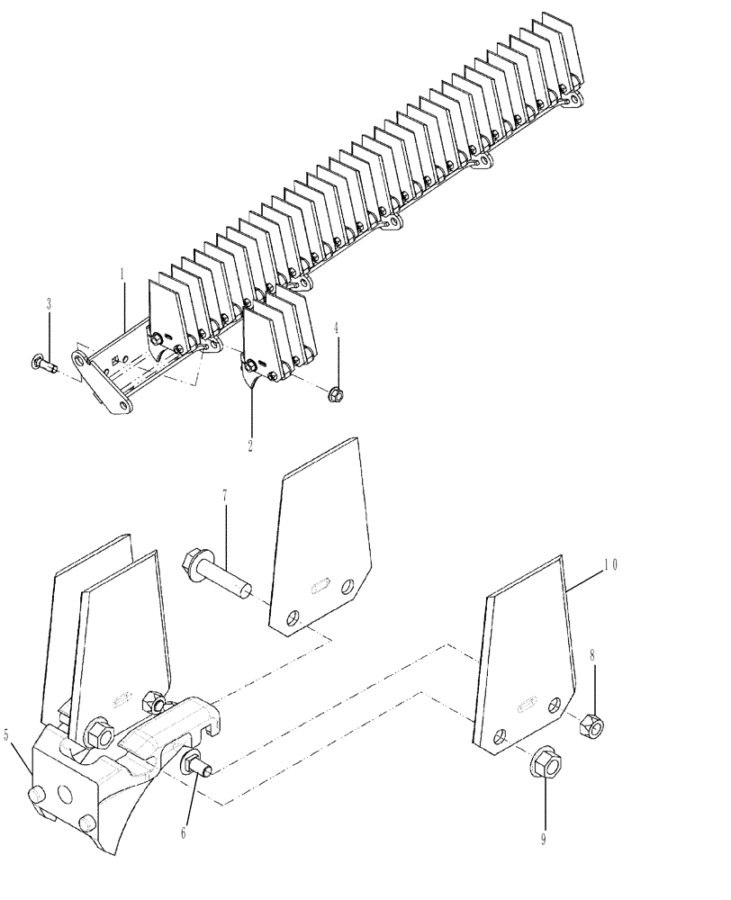 Схема запчастей Case IH 7230 - (88.230.11[02]) - DIA KIT: KNIFE FRAME,FIXED (88) - ACCESSORIES