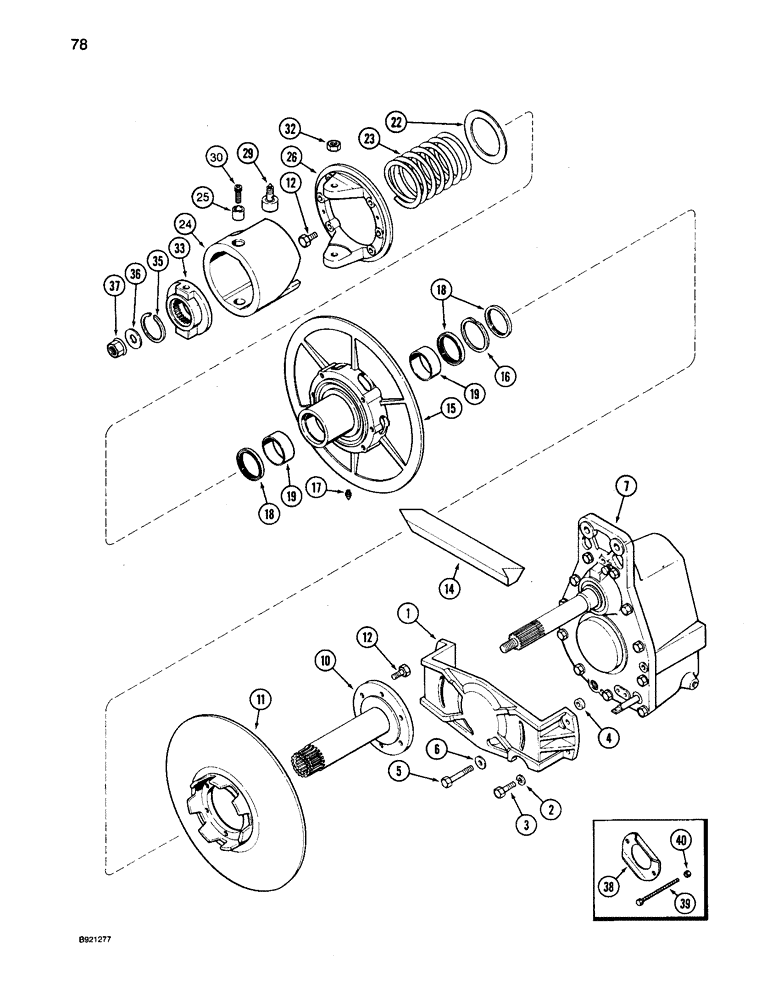 Схема запчастей Case IH 1680 - (078) - ROTOR DRIVE PULLEY AND CAM, EXTENDED LENGTH CLEANING SYSTEM (66) - THRESHING