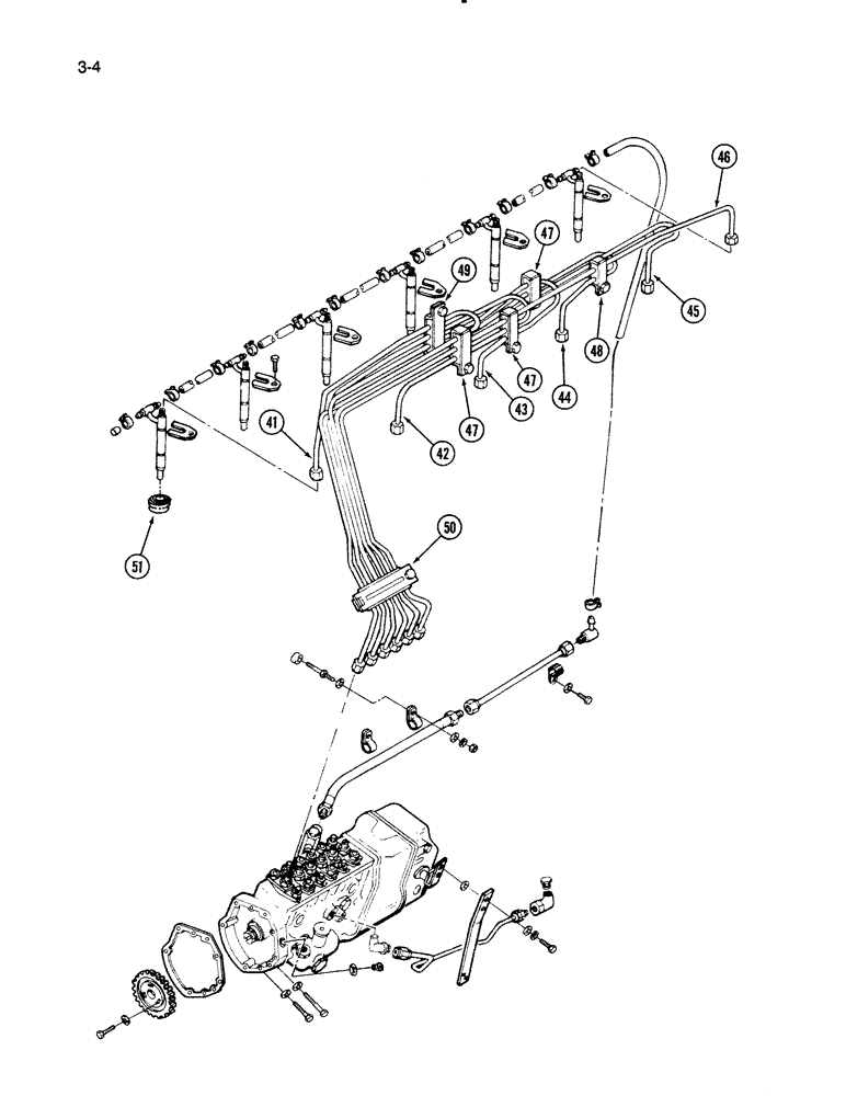 Схема запчастей Case IH 1670 - (3-04) - FUEL INJECTION SYSTEM, DTI466C ENGINE, (CONT) (02) - FUEL SYSTEM