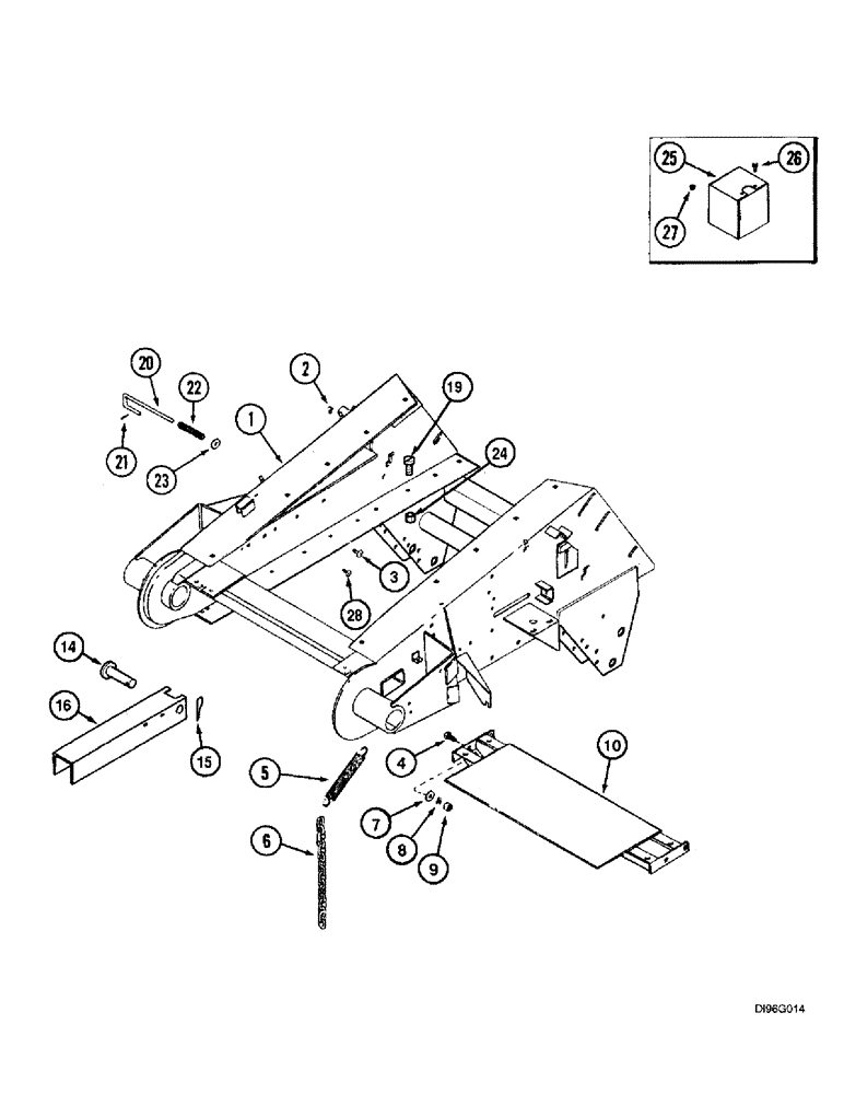 Схема запчастей Case IH 2166 - (9A-36) - FEEDER, LIFT BRACKET AND SUPPORTS (13) - FEEDER