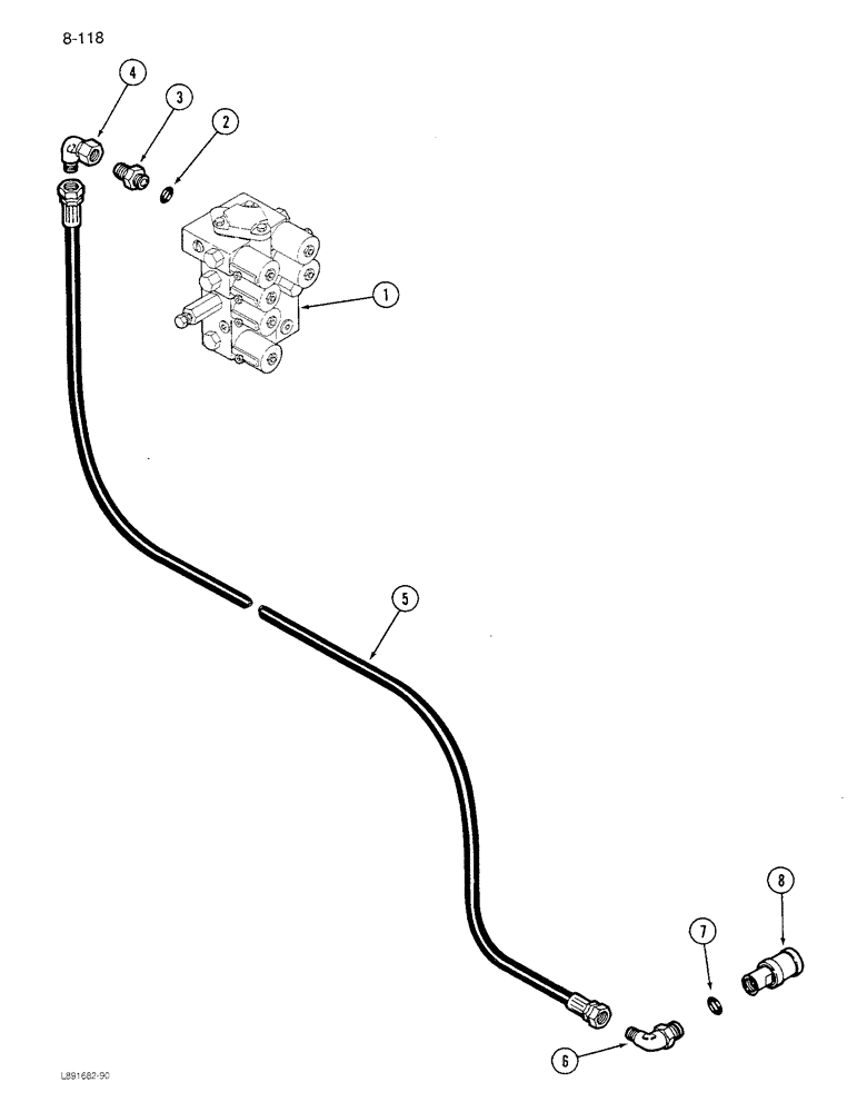 Схема запчастей Case IH 1680 - (8-118) - REEL LIFT SYSTEM, PRIOR TO P.I.N.JJC0117060 (07) - HYDRAULICS