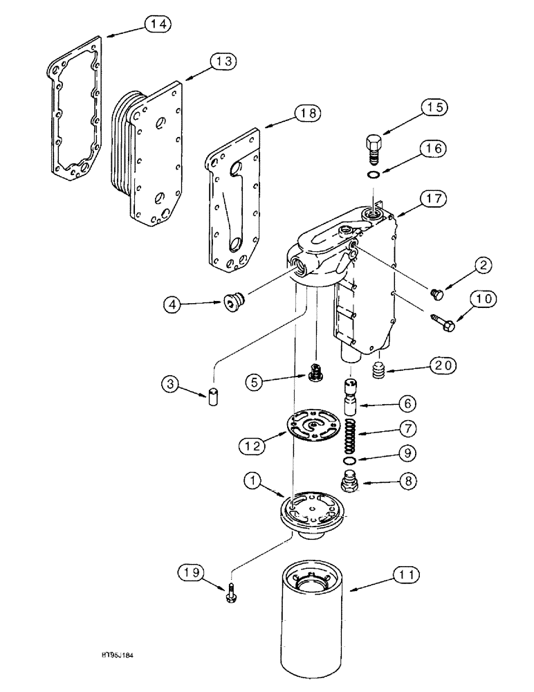 Схема запчастей Case IH 1688 - (2-30) - OIL FILTER AND COOLER, 6TA-830 ENGINE (01) - ENGINE