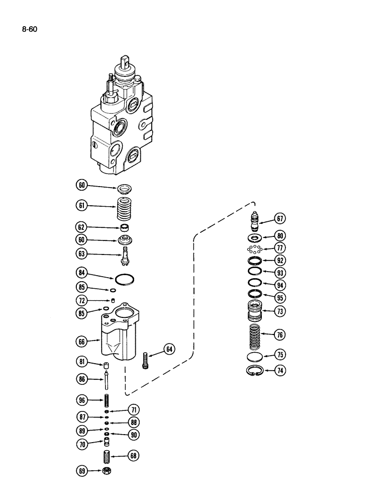 Схема запчастей Case IH 3594 - (8-060) - REMOTE VALVE ASSEMBLY, ADD ON THIRD CIRCUIT WITH LOAD CHECK (08) - HYDRAULICS