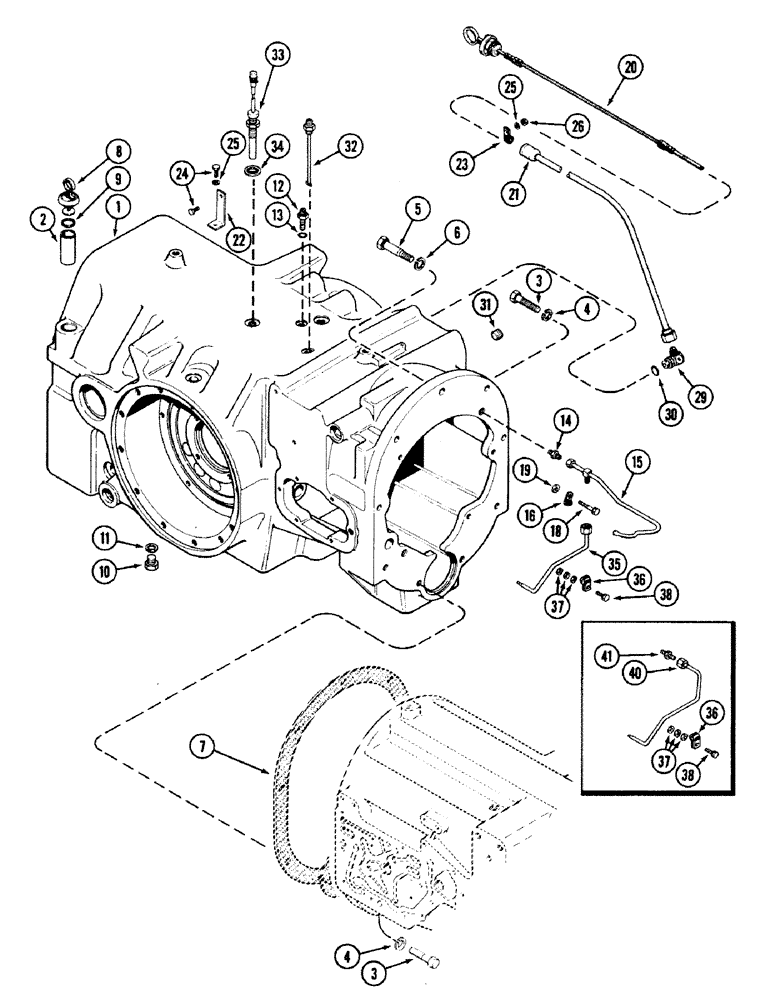 Схема запчастей Case IH 2594 - (6-010) - TRANSMISSION HOUSING (06) - POWER TRAIN