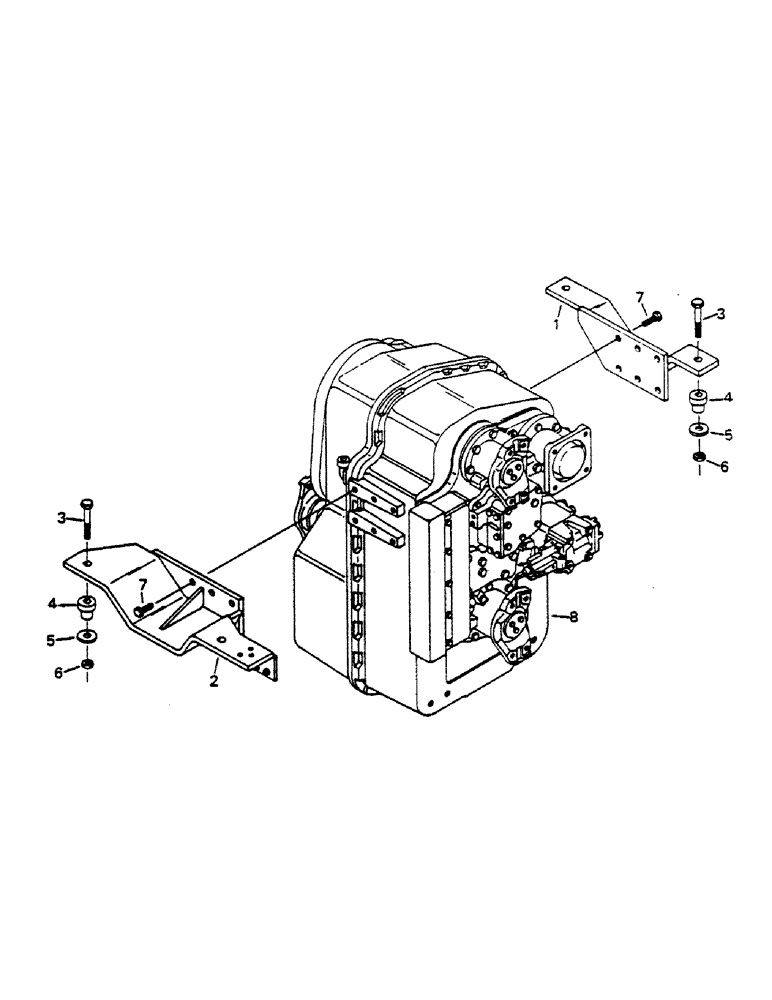 Схема запчастей Case IH 9180 - (04-17) - TRANSMISSION MOUNTING (04) - Drive Train