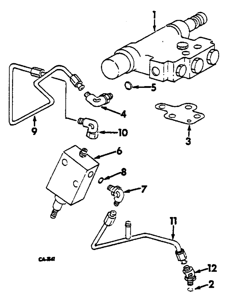 Схема запчастей Case IH 2400 - (07-85) - DRIVE CONTROL AND FOOT-N-INCH VALVE TUBING (04) - Drive Train