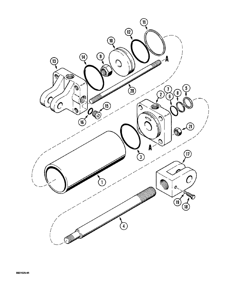 Схема запчастей Case IH 50 - (8-14) - BLADE OFFSET, TILT AND GAUGE WHEEL CYLINDER, 140683C94, 3-1/2 ID X 8 INCH STROKE (08) - HYDRAULICS