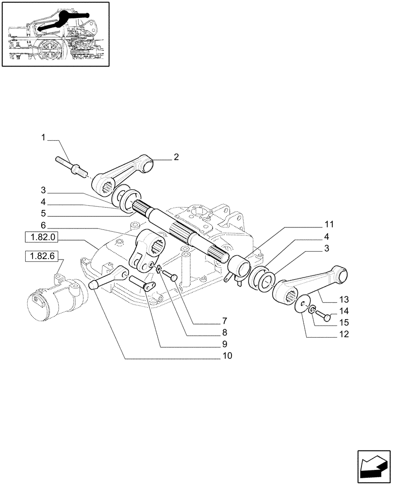 Схема запчастей Case IH JX1085C - (1.82.8) - SHAFT AND IDLER UNIT (07) - HYDRAULIC SYSTEM