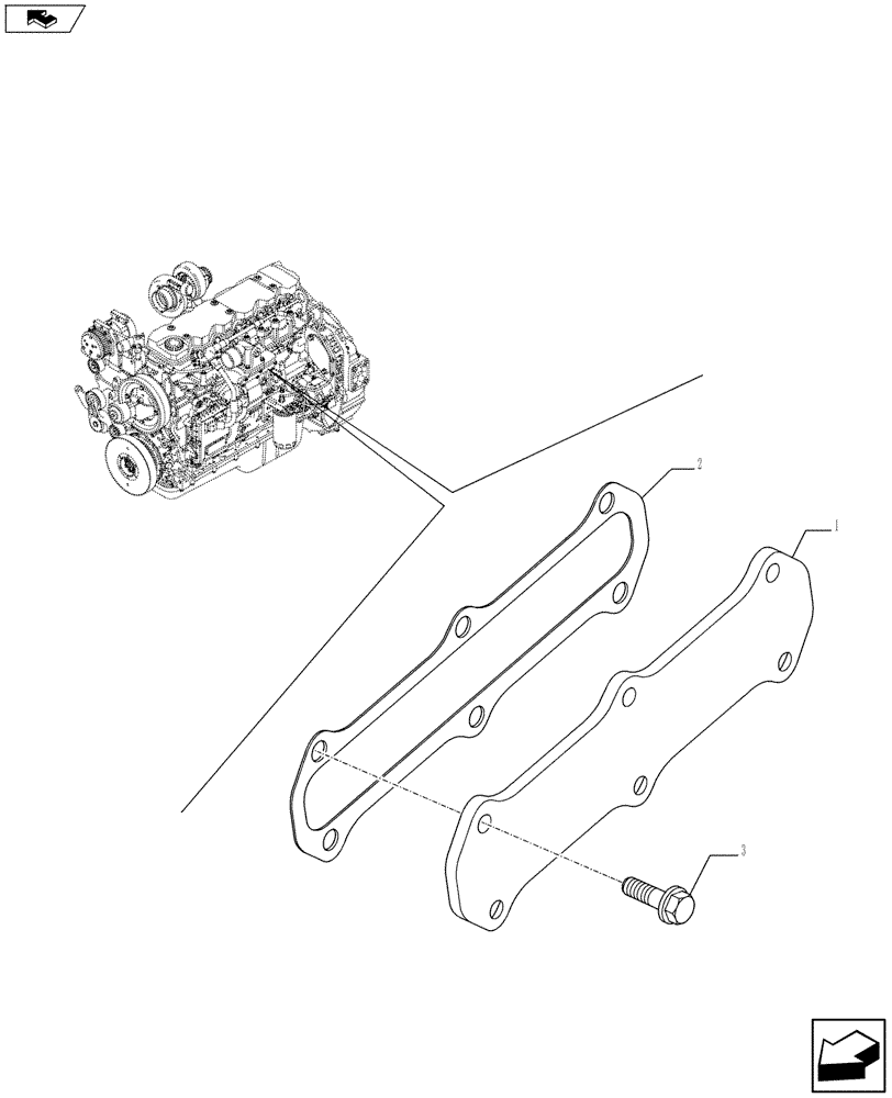 Схема запчастей Case IH F4HE9684D J105 - (10.408.02) - HEAT EXCHANGER - ENGINE (504114494) (01) - ENGINE