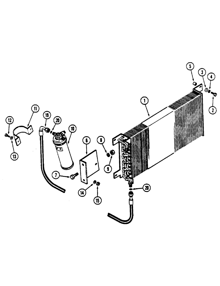 Схема запчастей Case IH 4690 - (9-438) - AIR CONDITIONER, CONDENSER AND RECEIVER-DRIER MOUNTING (09) - CHASSIS/ATTACHMENTS