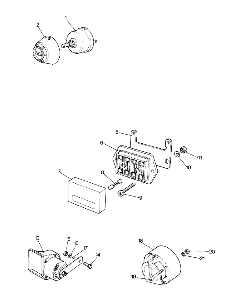 Схема запчастей Case IH 1390 - (S-03) - SWITCHES, FUSEBOX, HORN AND TRAILER SOCKET (06) - ELECTRICAL SYSTEMS