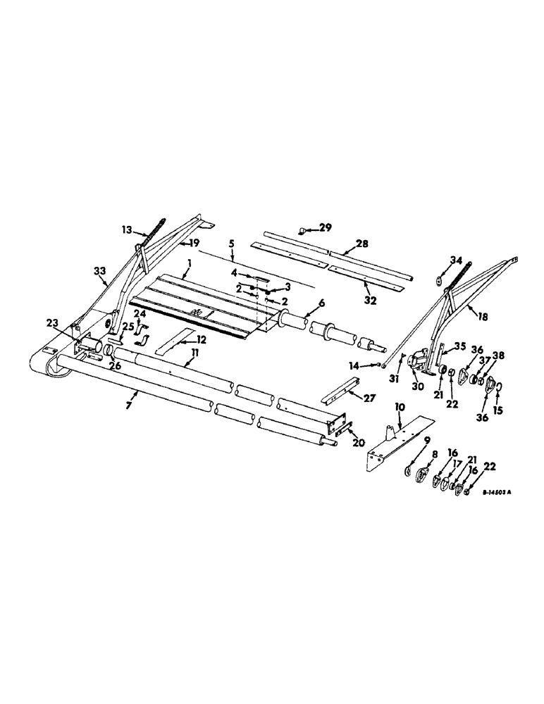 Схема запчастей Case IH 315 - (Q-31) - PLATFORMS, WINDROW PICKUP, BELT TYPE, BASIC UNIT Platforms