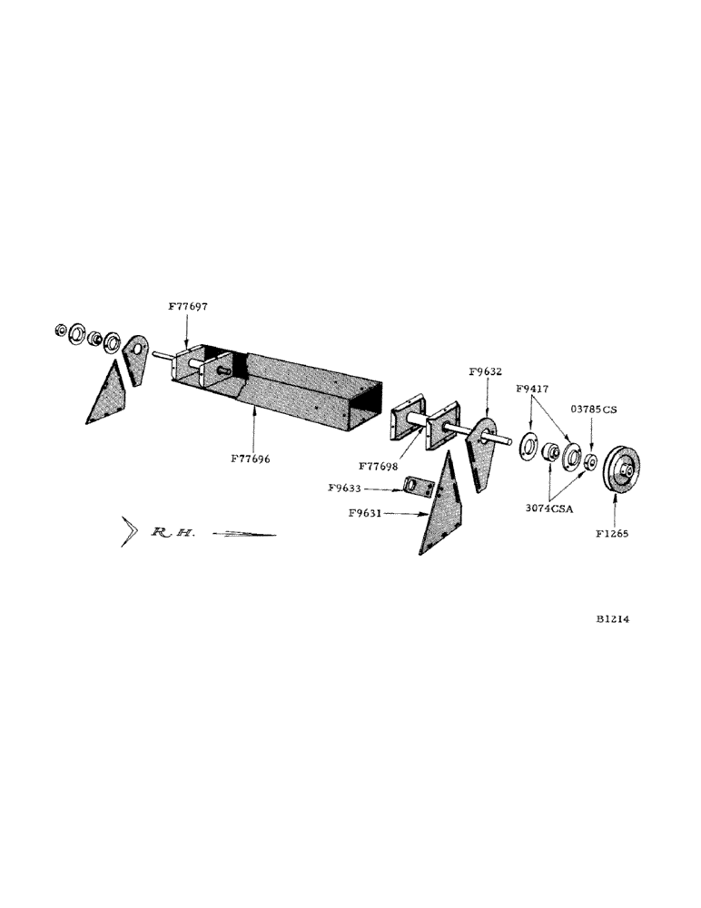 Схема запчастей Case IH 800 - (018) - FEEDER ROLLER, FOR USE WITH CASE DRAPER PICKUP ATTACHMENT (58) - ATTACHMENTS/HEADERS