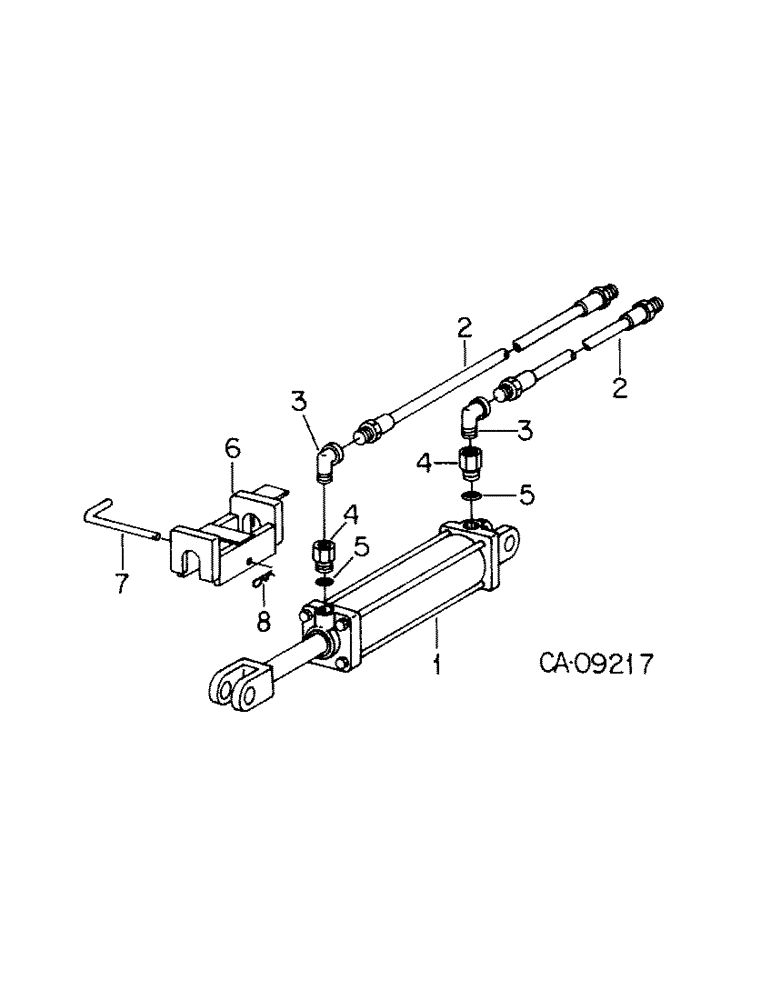 Схема запчастей Case IH 468 - (A-19[A]) - TRANSPORT CYLINDER AND CONNECTIONS 