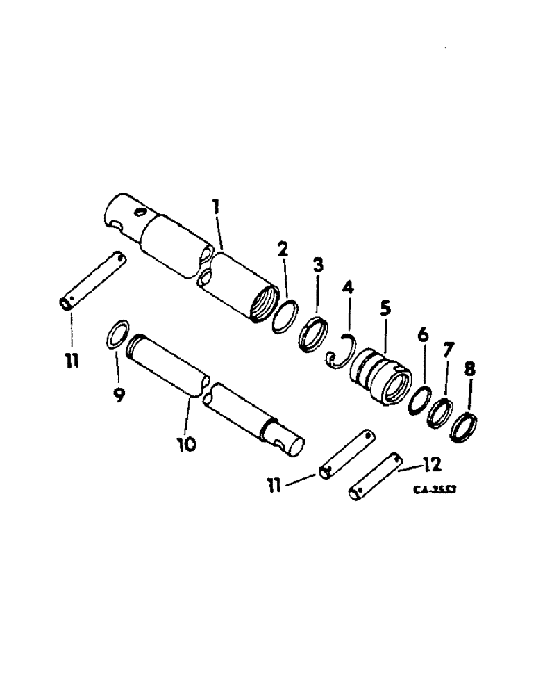 Схема запчастей Case IH 615 - (10-22) - HYDRAULICS, HEADER HYDRAULIC LIFT CYLINDER, SERIAL NO. 8001 AND ABOVE (07) - HYDRAULICS