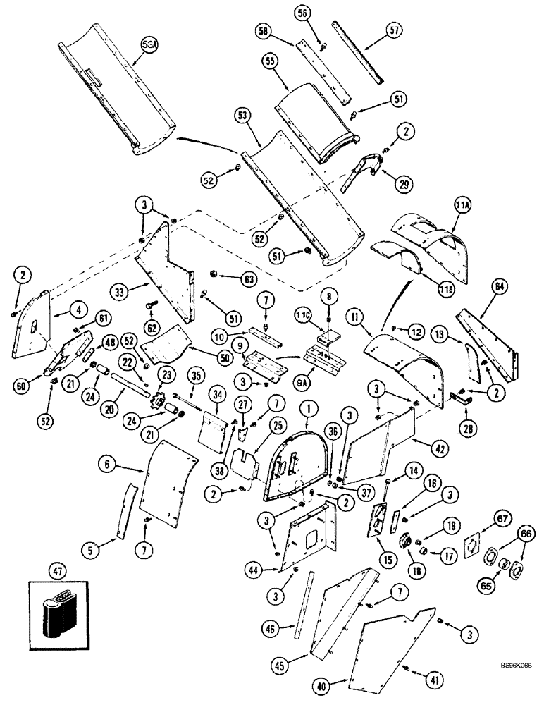 Схема запчастей Case IH 2144 - (9D-13A) - GRAIN ELEVATOR HEAD, INCLINED (16) - GRAIN ELEVATORS & AUGERS