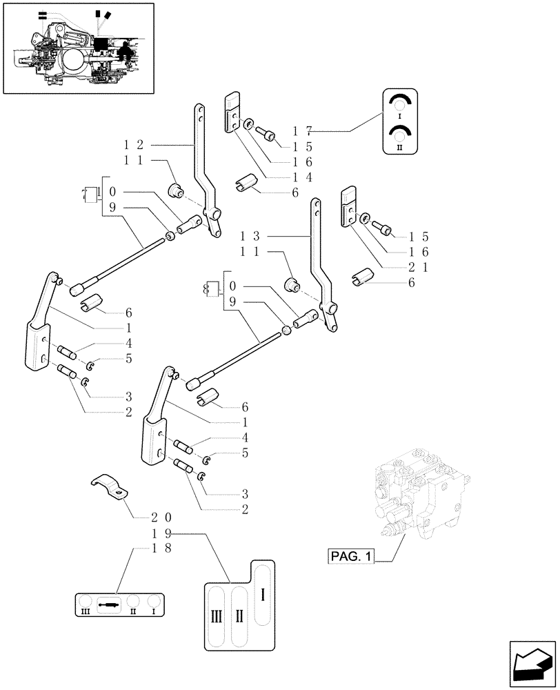 Схема запчастей Case IH JX1090U - (1.82.7/03[04]) - (VAR.411) TWO CONTROL VALVES - BOSCH - LESS CAB - LEVERS AND KNOBS (07) - HYDRAULIC SYSTEM