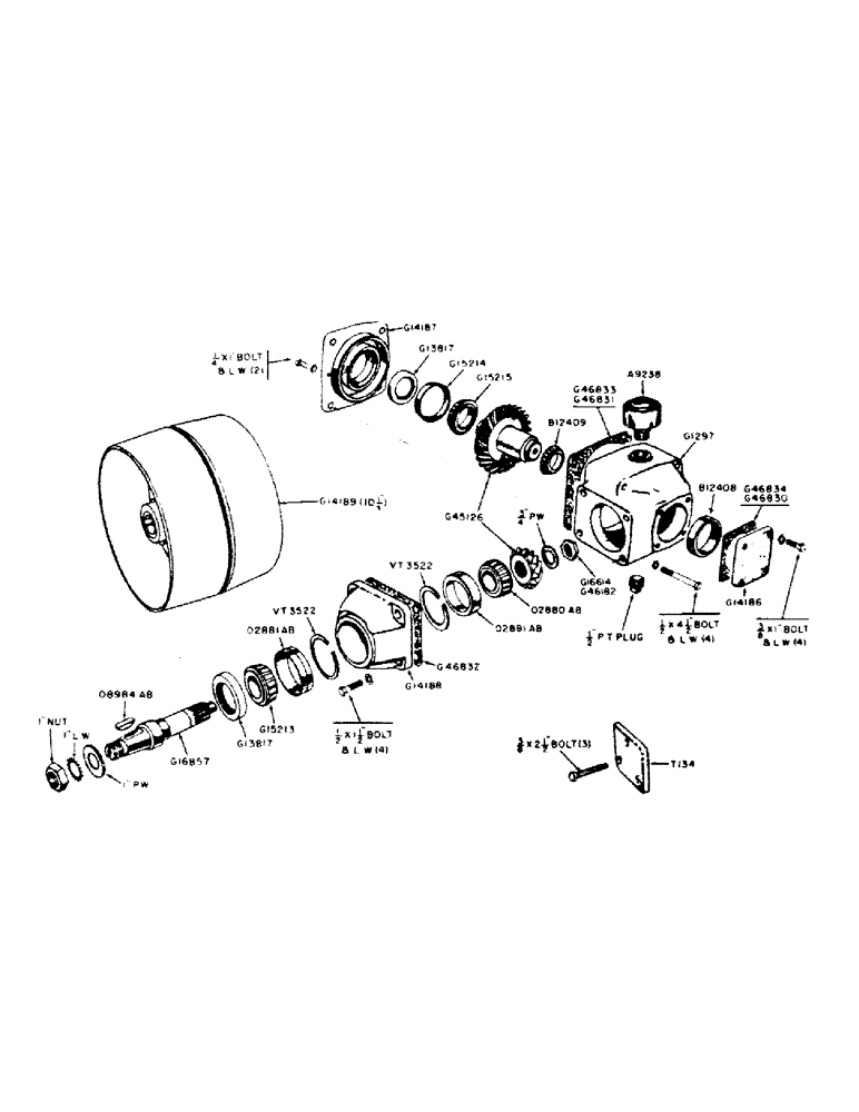 Схема запчастей Case IH 400B-SERIES - (157) - REAR MOUNTED BELT PULLEY, 400B SERIES TRACTORS (06) - POWER TRAIN