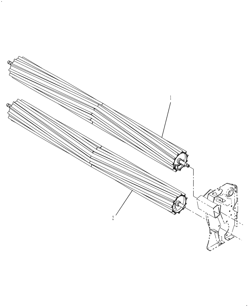 Схема запчастей Case IH HDX142 - (20.15.05[02]) - CONDITIONER ROLLS, STEEL CHEVRON , FROM PIN YAG603531 (58) - ATTACHMENTS/HEADERS