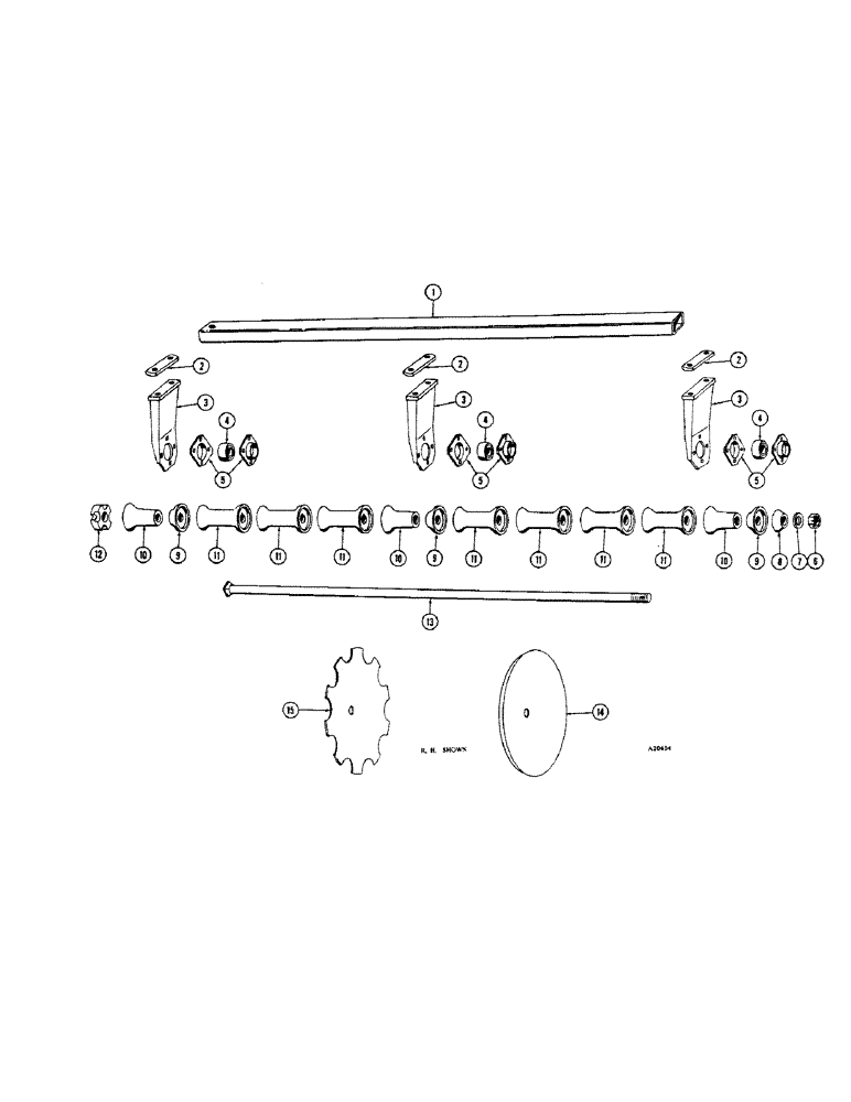 Схема запчастей Case IH B-SERIES - (26) - FRONT GANG B137, 7-1/4 INCH SPACING 