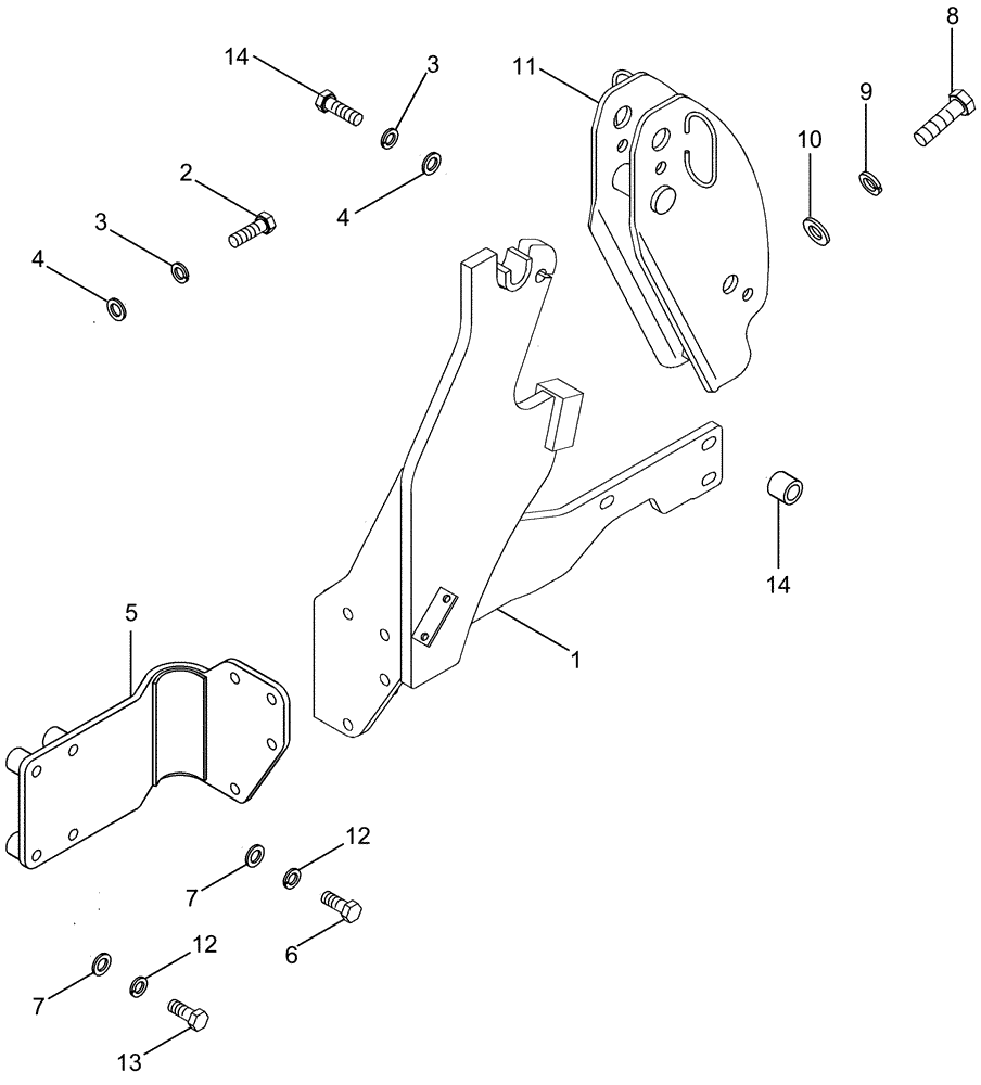 Схема запчастей Case IH LX232 - (09-07) - MOUNTING BRACKETS - JX95 TRACTOR (09) - CHASSIS/ATTACHMENTS