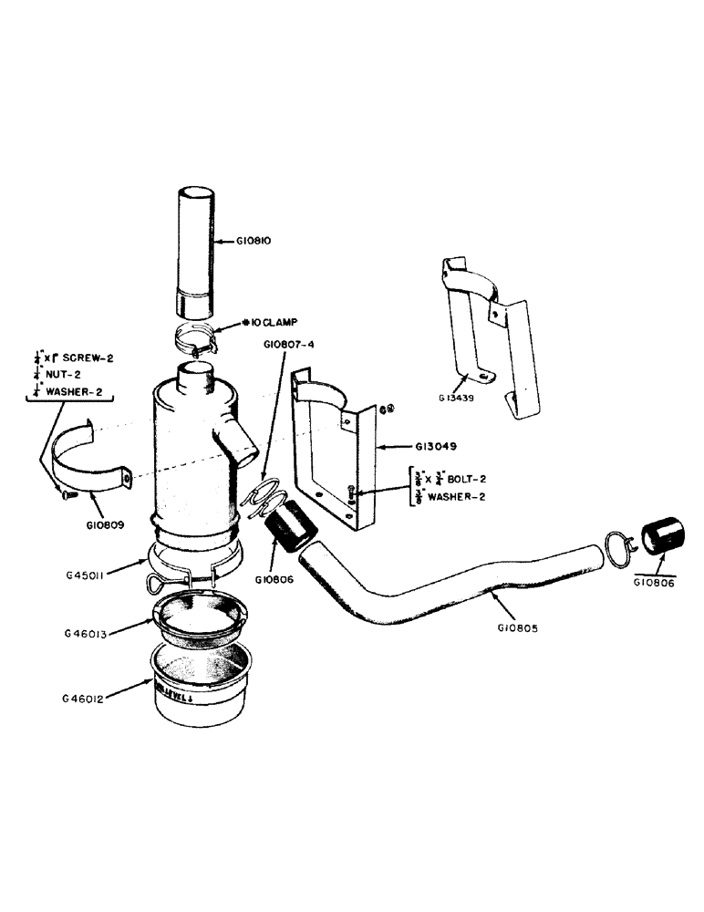 Схема запчастей Case IH 300-SERIES - (021) - SPARK IGNITION ENGINES, AIR CLEANER (02) - ENGINE