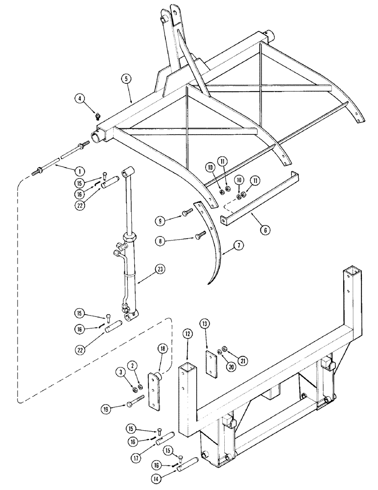 Схема запчастей Case IH 65 - (08) - GRAPPLE OVER BUCKET (82) - FRONT LOADER & BUCKET