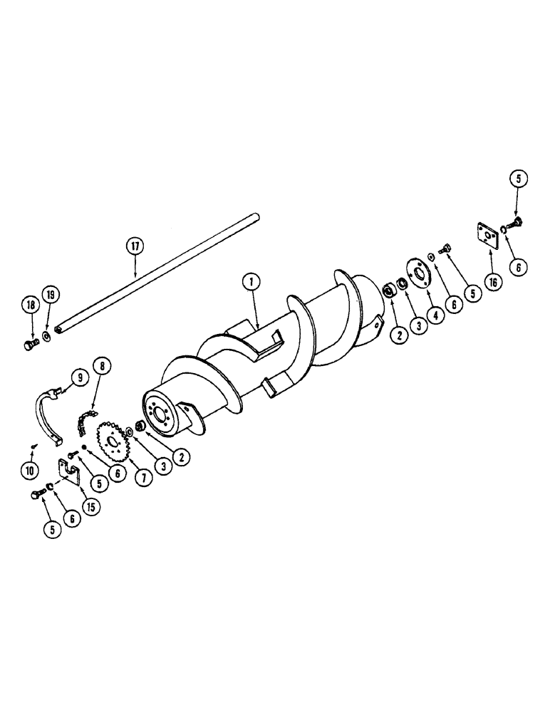 Схема запчастей Case IH 54FRS - (22) - AUGER, 54 FRS SNOW THROWER 