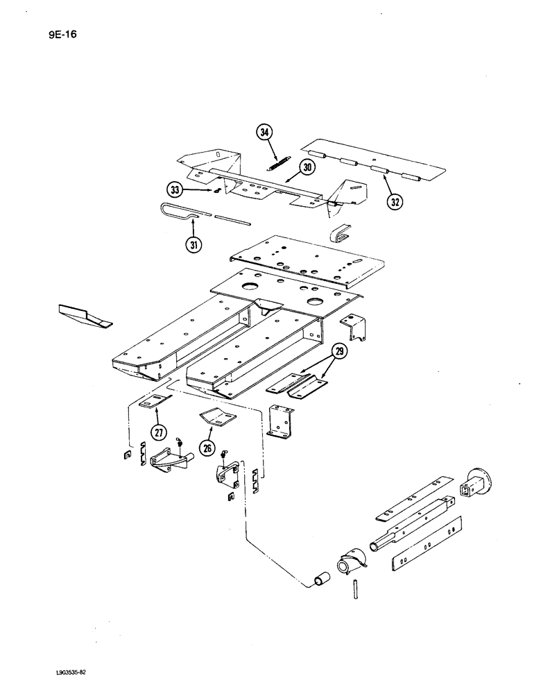 Схема запчастей Case IH 781 - (9E-16) - STALK ROLL AUGERS, KNIFE AND FRAME, CONTINUED (12) - CHASSIS