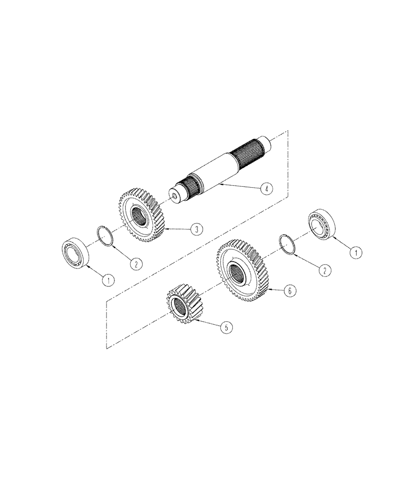 Схема запчастей Case IH STX275 - (06-20) - THIRD SHAFT ASSY (06) - POWER TRAIN