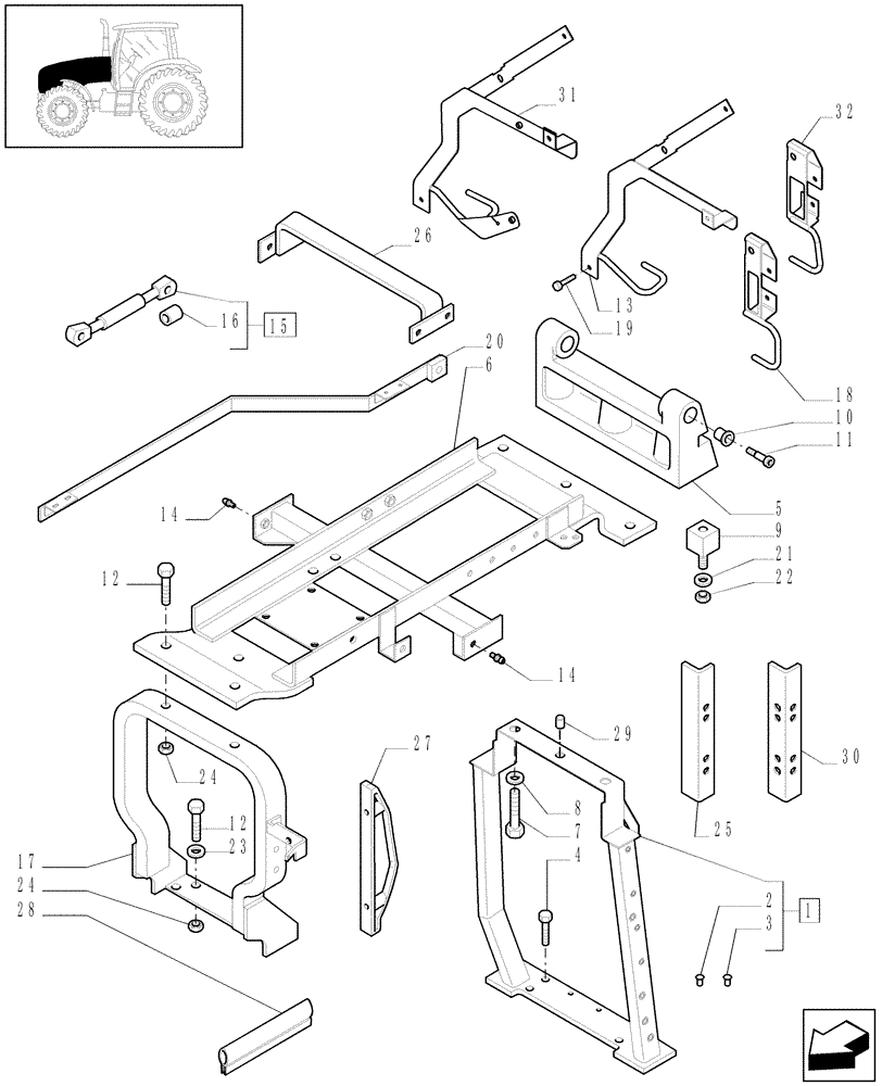 Схема запчастей Case IH PUMA 165 - (1.83.0[03]) - HOOD - C6745 (08) - SHEET METAL