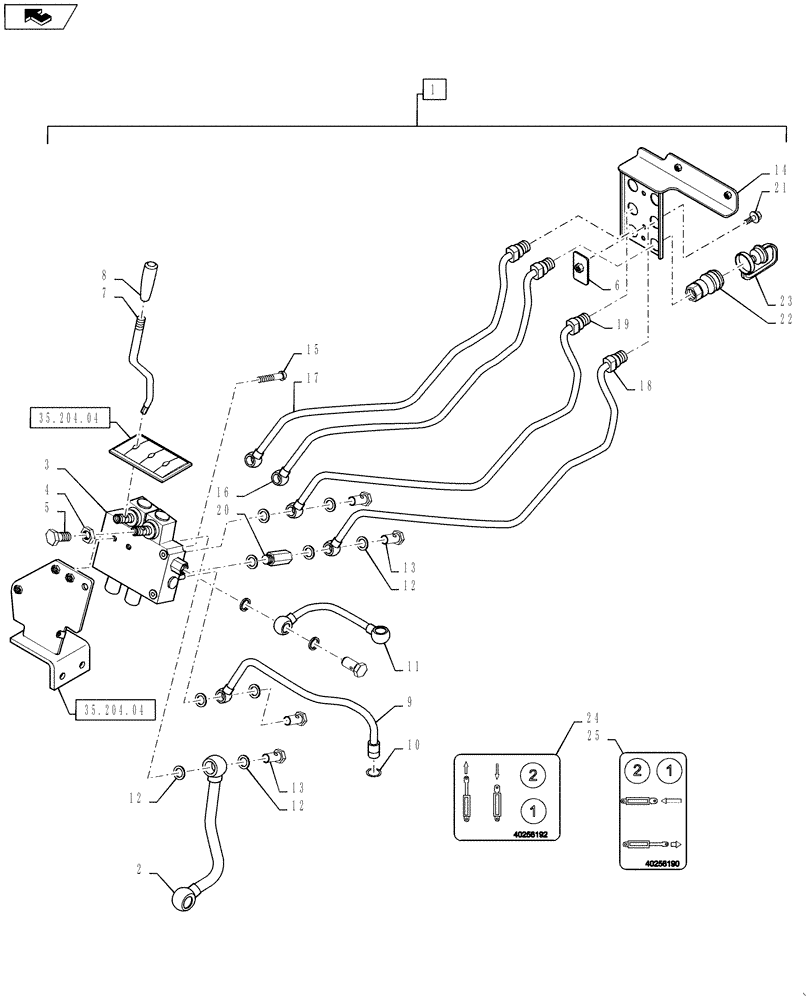 Схема запчастей Case IH FARMALL 40B - (88.100.06) - DIA KIT, REAR REMOTE CONTROL VALVE #2 - HST - MT20124612 (88) - ACCESSORIES