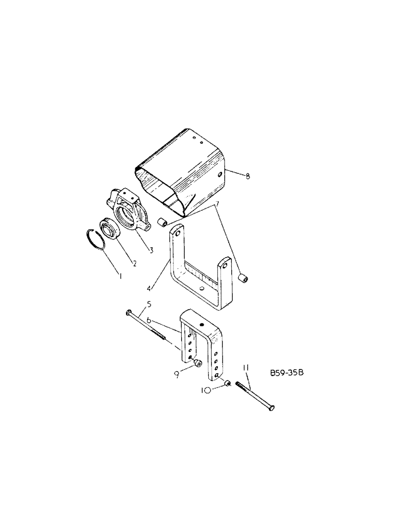 Схема запчастей Case IH 425 - (A-14) - PTO CENTER BEARING AND BRACKET 