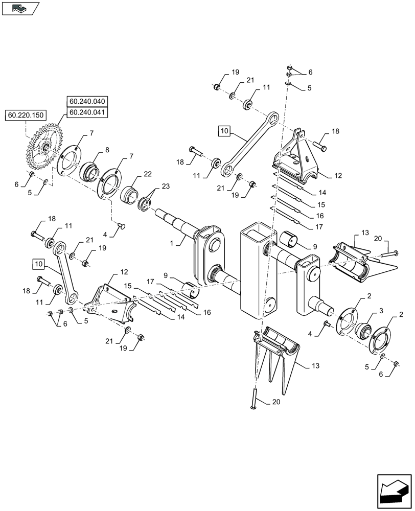 Схема запчастей Case IH LB324S - (60.240.010) - PACKER (60) - PRODUCT FEEDING