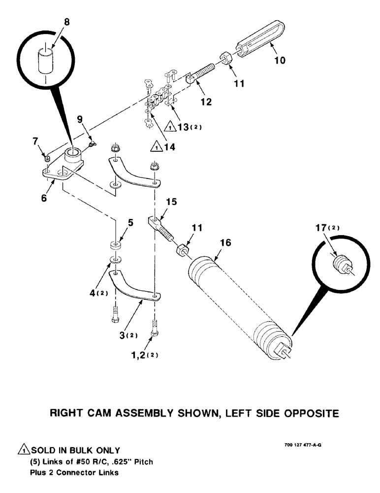 Схема запчастей Case IH 8309 - (5-08) - CAM ASSEMBLY (58) - ATTACHMENTS/HEADERS