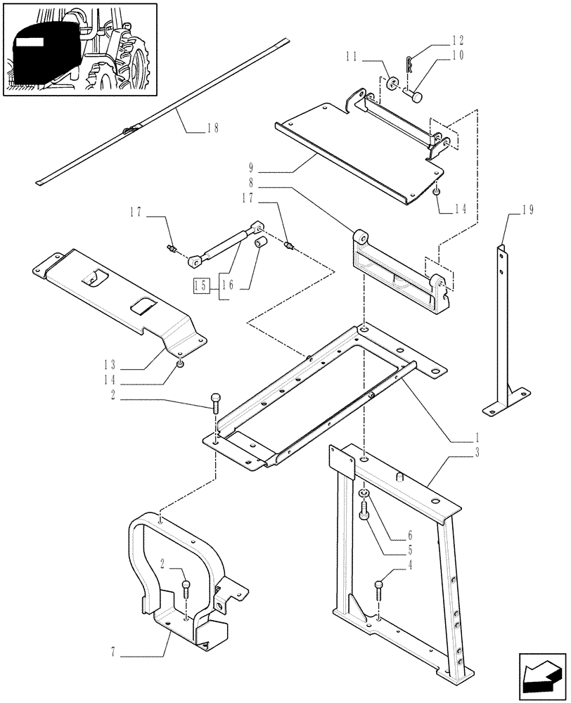 Схема запчастей Case IH MAXXUM 115 - (1.83.0[03A]) - HOOD - SUPPORTS - D6556 - C7133 (08) - SHEET METAL