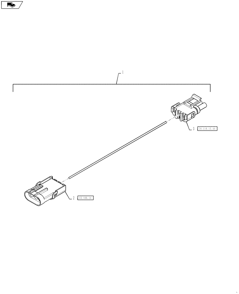 Схема запчастей Case IH 810 - (55.100.12) - EXTENSION HARNESS, WET BOOM SECTION CONTROL VALVE (55) - ELECTRICAL SYSTEMS