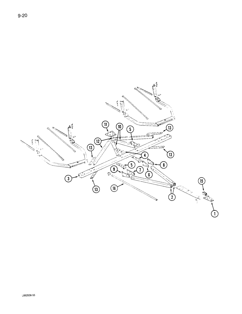 Схема запчастей Case IH 6300 - (9-020) - HITCH TWO DRILL HEAVY DUTY, CONTINUED (09) - CHASSIS/ATTACHMENTS